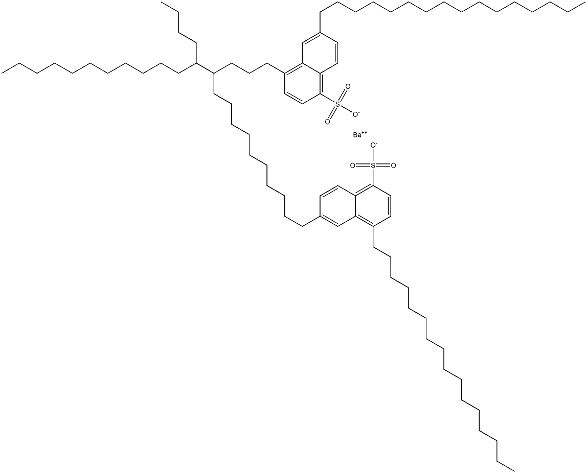 Bis(4,6-dihexadecyl-1-naphthalenesulfonic acid)barium salt Struktur