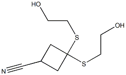 3,3-Bis[(2-hydroxyethyl)thio]cyclobutanecarbonitrile Struktur