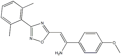 5-[(Z)-2-Amino-2-(4-methoxyphenyl)ethenyl]-3-(2,6-dimethylphenyl)-1,2,4-oxadiazole Struktur