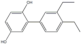 2-(3,4-Diethylphenyl)benzene-1,4-diol Struktur