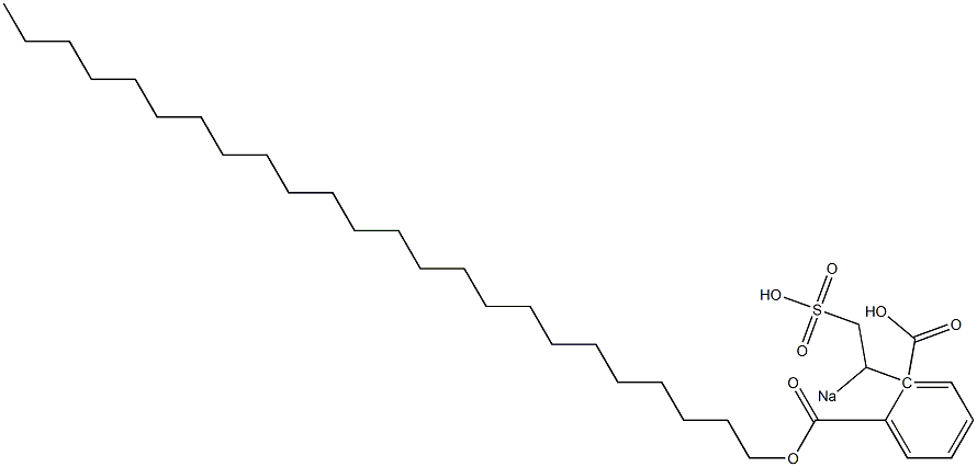 Phthalic acid 1-tetracosyl 2-(1-sodiosulfoethyl) ester Struktur