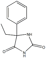 dl-5-Ethyl-5-phenylhydantoin Struktur