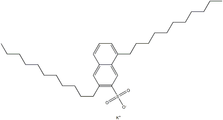 3,8-Diundecyl-2-naphthalenesulfonic acid potassium salt Struktur