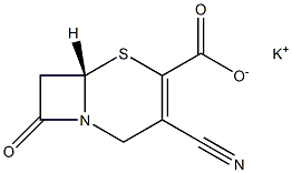 3-Cyanocepham-3-ene-4-carboxylic acid potassium salt Struktur