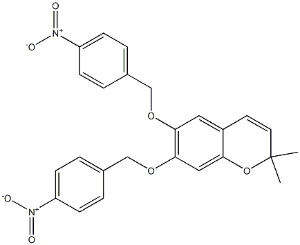 7-(4-Nitrobenzyloxy)-2,2-dimethyl-6-(4-nitrobenzyloxy)-2H-1-benzopyran Struktur