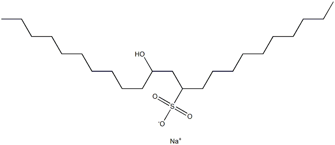 13-Hydroxytricosane-11-sulfonic acid sodium salt Struktur