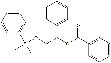 Benzoic acid 2-(dimethylphenylsilyloxy)-1-phenylethyl ester Struktur