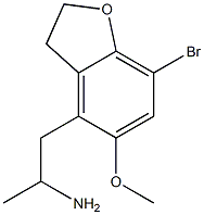 2-[(7-Bromo-2,3-dihydro-5-methoxybenzofuran)-4-yl]-1-methylethanamine Struktur