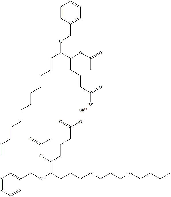 Bis(6-benzyloxy-5-acetyloxystearic acid)barium salt Struktur