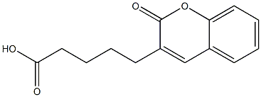 5-(2-Oxo-2H-1-benzopyran-3-yl)valeric acid Struktur