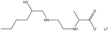 2-[N-[2-[N-(2-Hydroxyhexyl)amino]ethyl]amino]propionic acid lithium salt Struktur