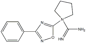 N2-(3-Phenyl-1,2,4-oxadiazole-5-yl)-1-pyrrolidinecarboxamidine Struktur