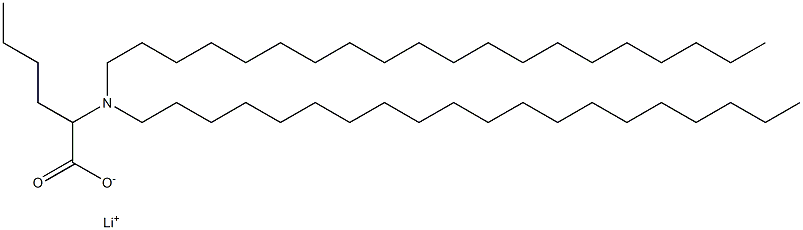 2-(Diicosylamino)hexanoic acid lithium salt Struktur