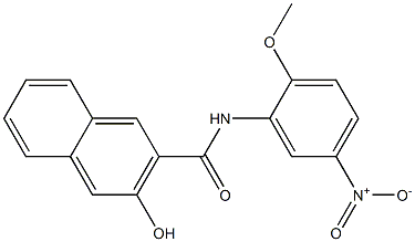 N-(2-Methoxy-5-nitrophenyl)-3-hydroxy-2-naphthamide Struktur