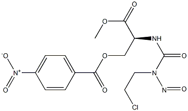 O-(4-Nitrobenzoyl)-N-[(2-chloroethyl)nitrosocarbamoyl]-L-serine methyl ester Struktur