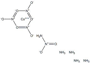 Nitropentamminecobalt(III) nitrate Struktur