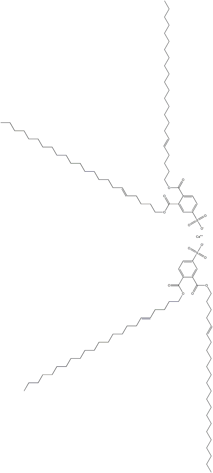 Bis[3,4-di(5-tricosenyloxycarbonyl)benzenesulfonic acid]calcium salt Struktur