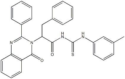 1-[2-(4-Oxo-2-phenyl-3,4-dihydroquinazolin-3-yl)-3-phenylpropionyl]-3-(m-tolyl)thiourea Struktur