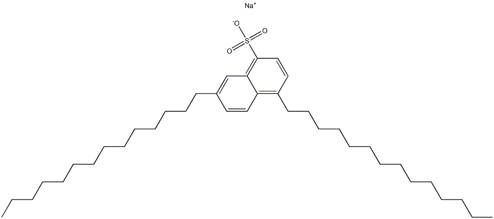 4,7-Ditetradecyl-1-naphthalenesulfonic acid sodium salt Struktur