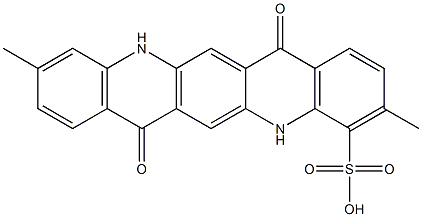 5,7,12,14-Tetrahydro-3,10-dimethyl-7,14-dioxoquino[2,3-b]acridine-4-sulfonic acid Struktur