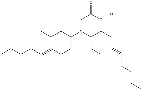 N,N-Di(7-dodecen-4-yl)aminoacetic acid lithium salt Struktur