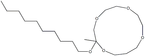 2-Methyl-2-decyloxy-1,4,7,10-tetraoxacyclotridecane Struktur