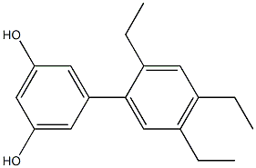 5-(2,4,5-Triethylphenyl)benzene-1,3-diol Struktur