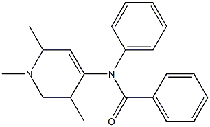 1,2,5-Trimethyl-1,2,5,6-tetrahydro-4-[phenyl(benzoyl)amino]pyridine Struktur