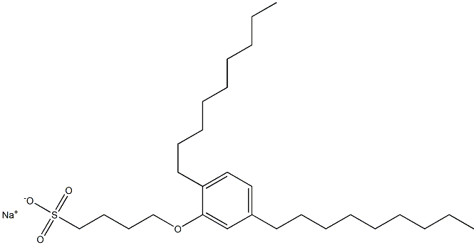 4-(2,5-Dinonylphenoxy)butane-1-sulfonic acid sodium salt Struktur