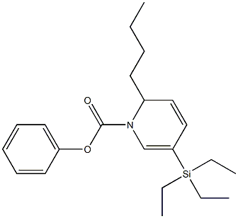 1,2-Dihydro-2-butyl-5-(triethylsilyl)pyridine-1-carboxylic acid phenyl ester Struktur