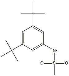 N-(3,5-Di-tert-butylphenyl)-N-(methylsulfonyl)aminyl radical Struktur