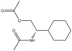 (-)-N-[(S)-1-Cyclohexyl-2-acetyloxyethyl]acetamide Struktur