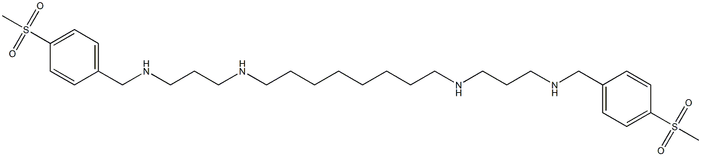 N,N'-Bis[3-(4-methylsulfonylbenzylamino)propyl]-1,8-octanediamine Struktur