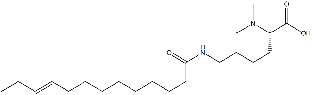 N6-(10-Tridecenoyl)-N2,N2-dimethyllysine Struktur