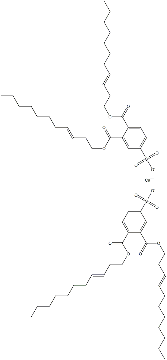 Bis[3,4-di(3-undecenyloxycarbonyl)benzenesulfonic acid]calcium salt Struktur