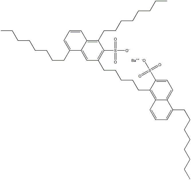 Bis(1,5-dioctyl-2-naphthalenesulfonic acid)barium salt Struktur