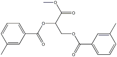 (-)-2-O,3-O-Di(m-methylbenzoyl)-D-glyceric acid methyl ester Struktur