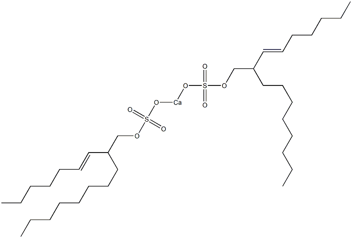 Bis[2-(1-heptenyl)decyloxysulfonyloxy]calcium Struktur