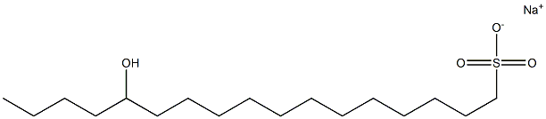 13-Hydroxyheptadecane-1-sulfonic acid sodium salt Struktur