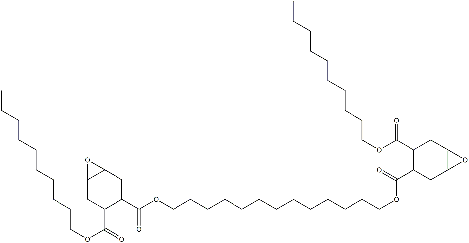 Bis[2-(decyloxycarbonyl)-4,5-epoxy-1-cyclohexanecarboxylic acid]1,13-tridecanediyl ester Struktur