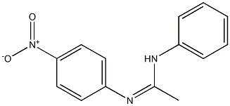 N1-(Phenyl)-N2-(4-nitrophenyl)acetamidine Struktur