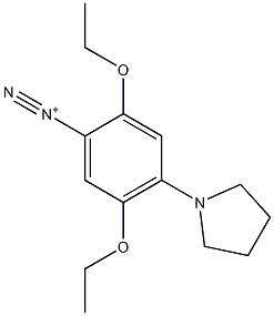 2,5-Diethoxy-4-(1-pyrrolidinyl)benzenediazonium Struktur