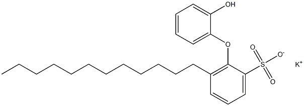 2'-Hydroxy-6-dodecyl[oxybisbenzene]-2-sulfonic acid potassium salt Struktur