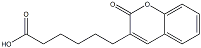 6-(2-Oxo-2H-1-benzopyran-3-yl)hexanoic acid Struktur