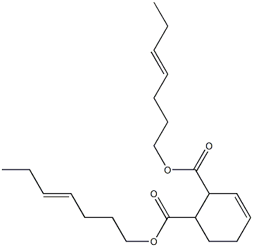 3-Cyclohexene-1,2-dicarboxylic acid bis(4-heptenyl) ester Struktur