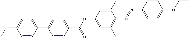 4-(4-Methoxyphenyl)benzoic acid 4-[(4-ethoxyphenyl)azo]-3,5-dimethylphenyl ester Struktur