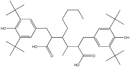 Bis[3-(3,5-di-tert-butyl-4-hydroxyphenyl)propionic acid]2,3-octanediyl ester Struktur