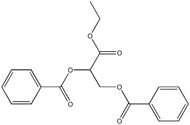 (-)-2-O,3-O-Dibenzoyl-D-glyceric acid ethyl ester Struktur