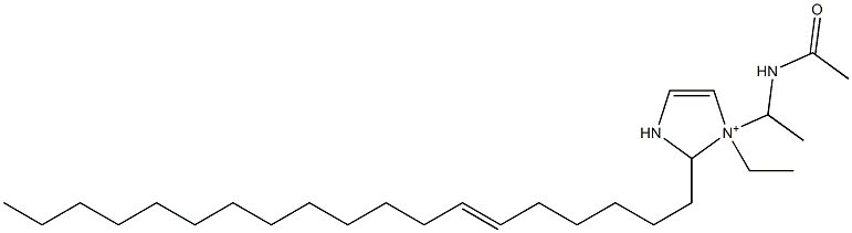 1-[1-(Acetylamino)ethyl]-1-ethyl-2-(6-nonadecenyl)-4-imidazoline-1-ium Struktur