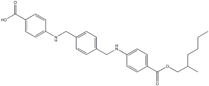 4,4'-[p-Phenylenebis(methylene)bis(imino)]bis[benzoic acid (2-methylhexyl)] ester Struktur